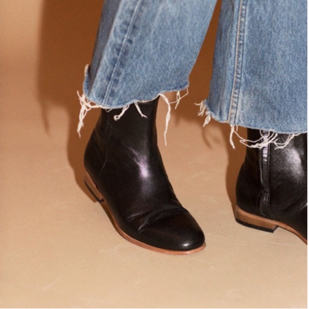 DIEPPA RESTREPO Rod textured-leather ankle boots 7.5